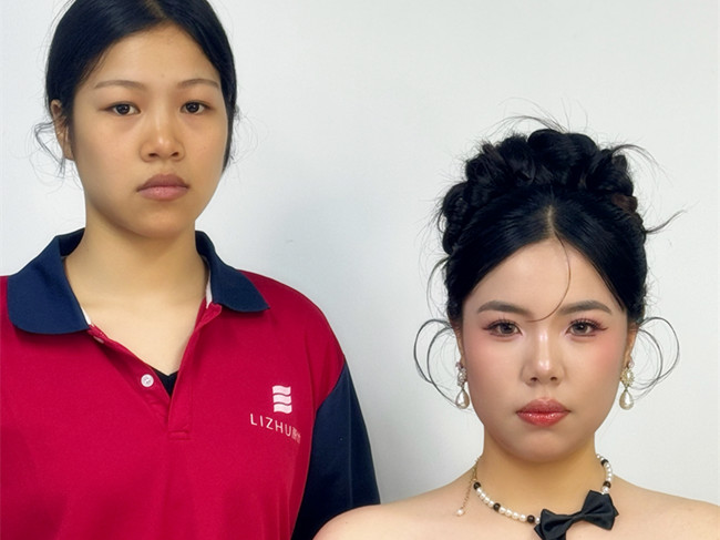 千金礼服造型，广西美妆彩妆训练学员毕业作品