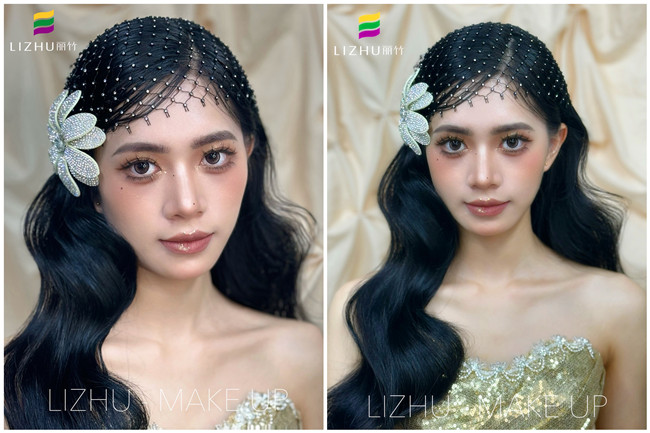 Sana复古内扣披发，广西学化妆高彩