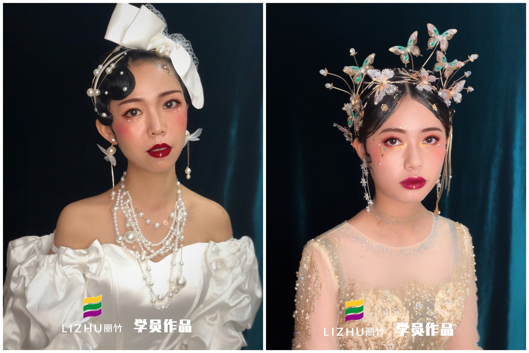 丽竹学校彩妆作品：轻奢​复古造型