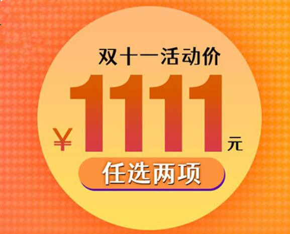 仅需1111元，两门黄金课程任你选