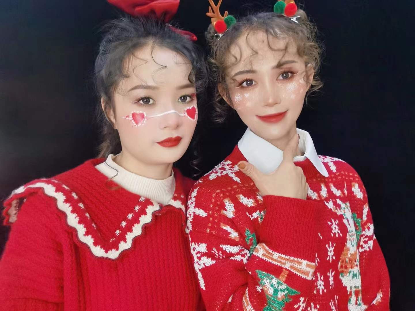 圣诞麋鹿妆容 | 南宁专业彩妆培训班学员作品