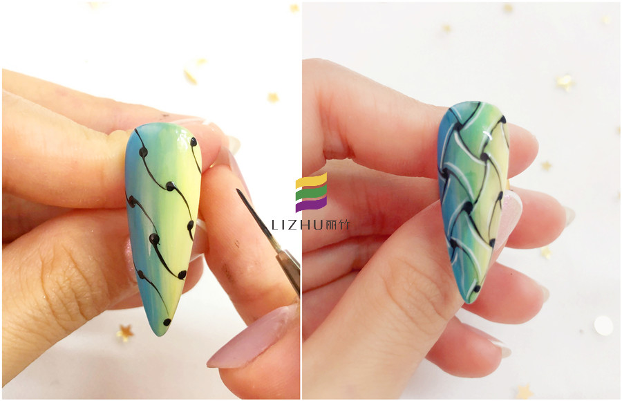 编织美甲的画法，广西美甲职业培训学校教你