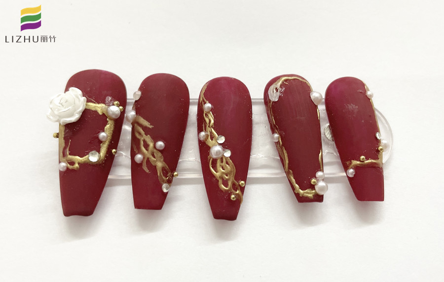 新娘美甲图片-南宁美甲培训班作品