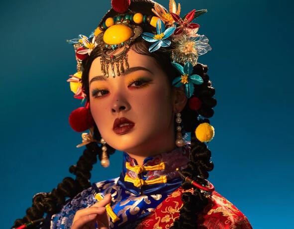 藏族少女写真造型，南宁彩妆学校专业正规作品