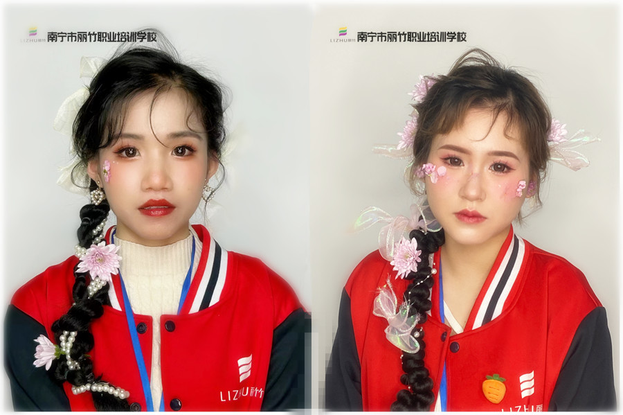 南宁化妆新娘造型班学员作品---花样新娘