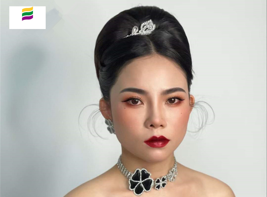赫本新娘造型，广西培训化妆写真