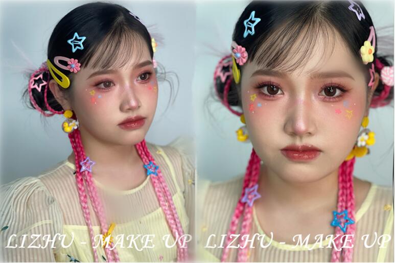 多巴胺妆容造型，广西化妆彩妆培训作品