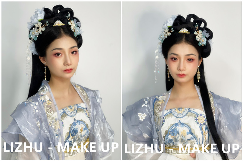 古代汉服造型，​南宁彩妆写真培训作品