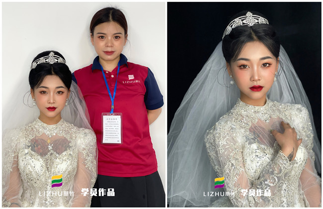 零基础学新娘妆作品：婚礼仪式新娘