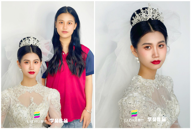 广西新娘化妆学校作品：婚礼新娘造型
