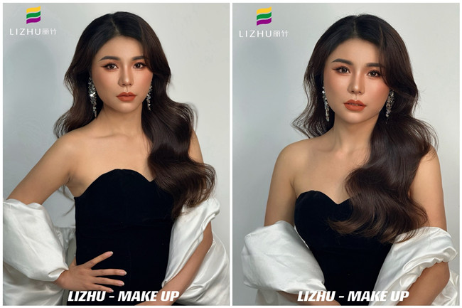 轻泰披发造型，广西学化妆写真拍摄作品