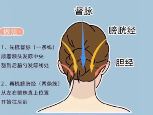 广西美发养发护理：五线梳头大法