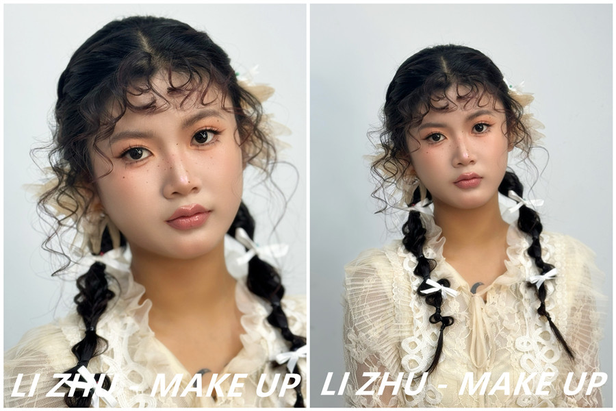 法式卷发少女造型