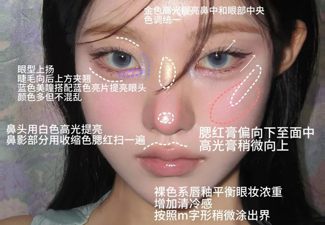 厌世感布偶猫妆容，南宁化妆形象造型学校分享教程