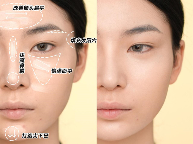 南宁美妆教学：光影化妆术教程，打造骨感脸