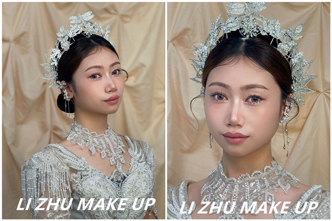 轻奢时尚新娘造型，广西化妆学校前十作品欣赏