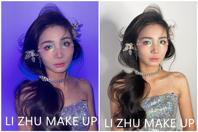 碎钻眼泪妆，南宁化妆培训兴趣作品