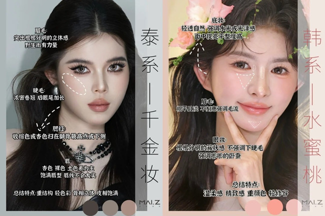 不同妆容解析，南宁专业化妆培训