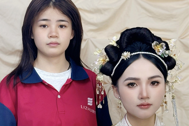 婚礼秀禾造型，南宁化妆训练