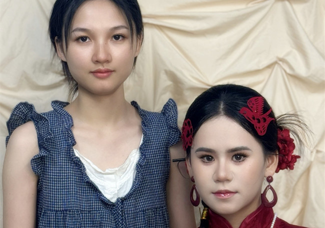 晨袍中式新娘，南宁学彩妆0基础作品