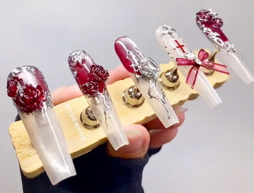 哥特风美甲的特点，广西美甲专业教学解