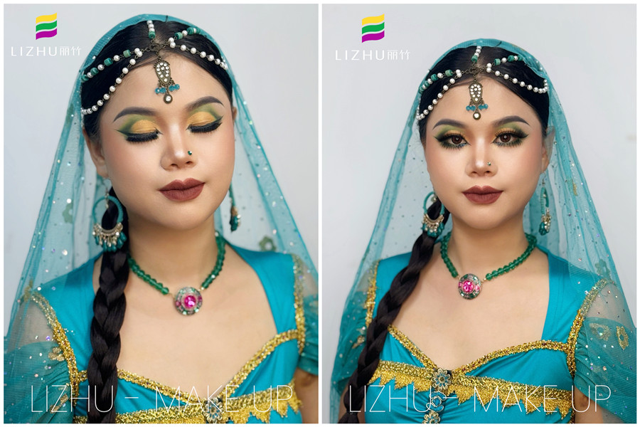  异域风情印度妆，广西化妆旅拍作品