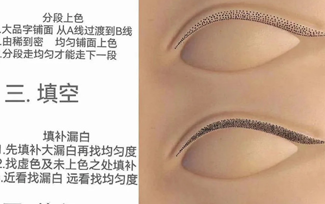 仿皮操作的四大步骤，南宁纹绣操作技巧分享