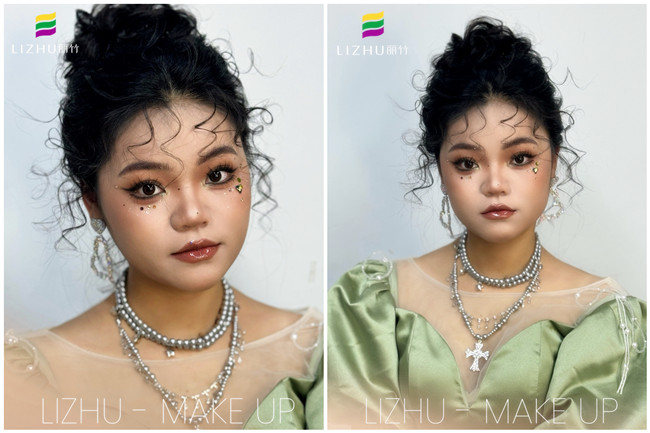 氛围丸子头造型，南宁写真化妆师作品