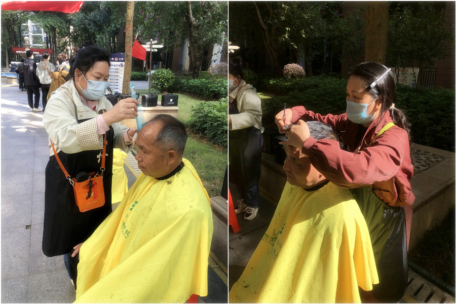 南宁美发培训班外出实践剪发活动花絮