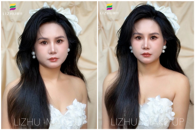 韩式人鱼烫披发，广西彩妆艺术形象