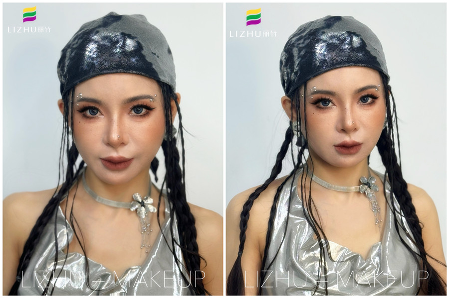 亚裔纯野妆，南宁学化妆高彩培训作品