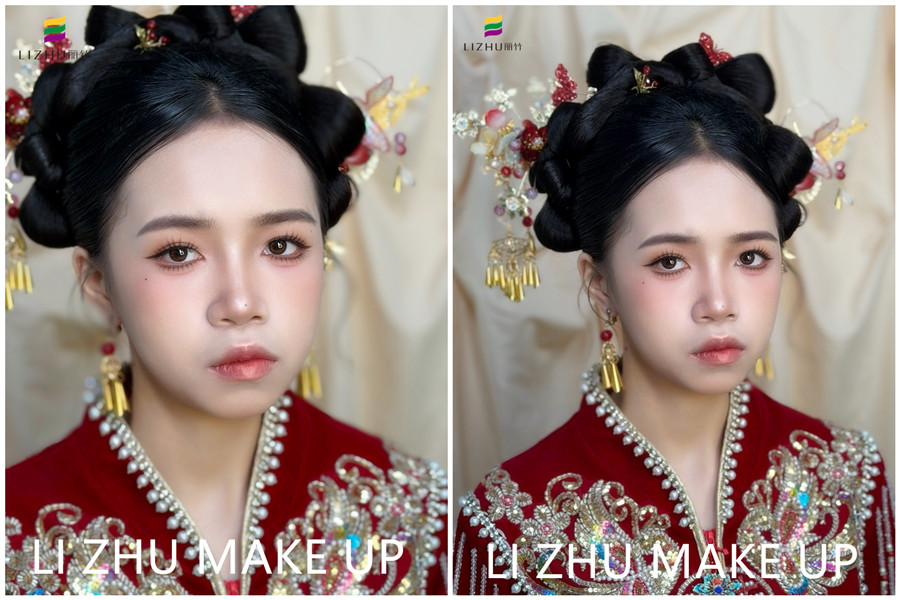 秀禾新娘造型，广西新娘跟妆学习作品